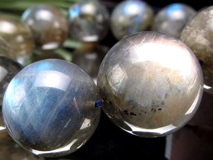 ラブラドライト 曹灰長石 ブレスレット シラー ラブラドレッセンス