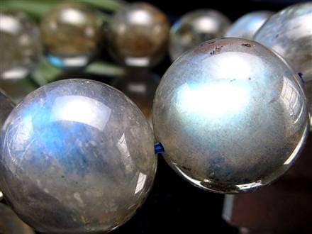 ラブラドライト 曹灰長石 ブレスレット シラー ラブラドレッセンス