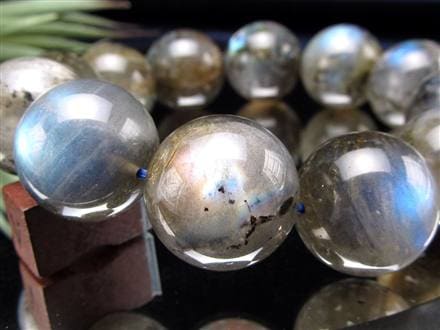 ラブラドライト 曹灰長石 ブレスレット シラー ラブラドレッセンス