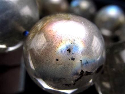 ラブラドライト 曹灰長石 ブレスレット シラー ラブラドレッセンス