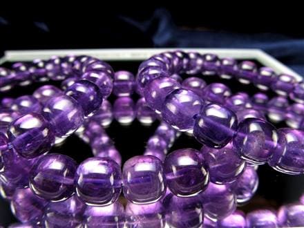 アメジスト 紫水晶 俵型 タンブル ブレスレット
