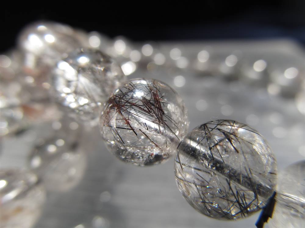 ブラックルチルクォーツ ブレスレット 黒針 ブラックトルマリン ルチルレイテッドクォーツ