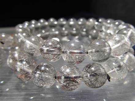 ブラックルチルクォーツ ブレスレット 黒針 ブラックトルマリン ルチルレイテッドクォーツ