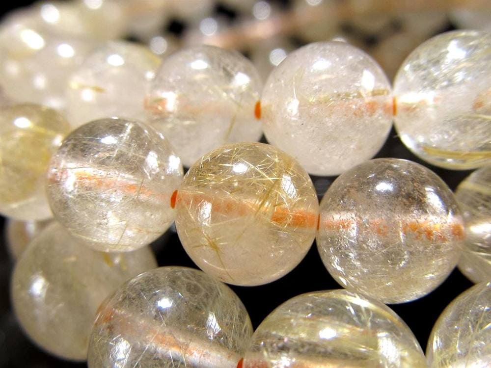 ルチルクォーツ ブレスレット ゴールド 金針水晶 金紅石