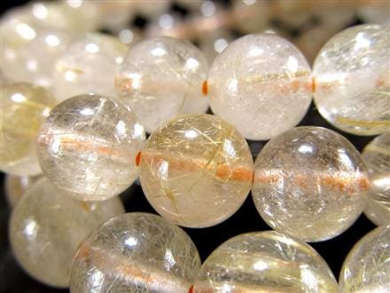 ルチルクォーツ ブレスレット ゴールド 金針水晶 金紅石