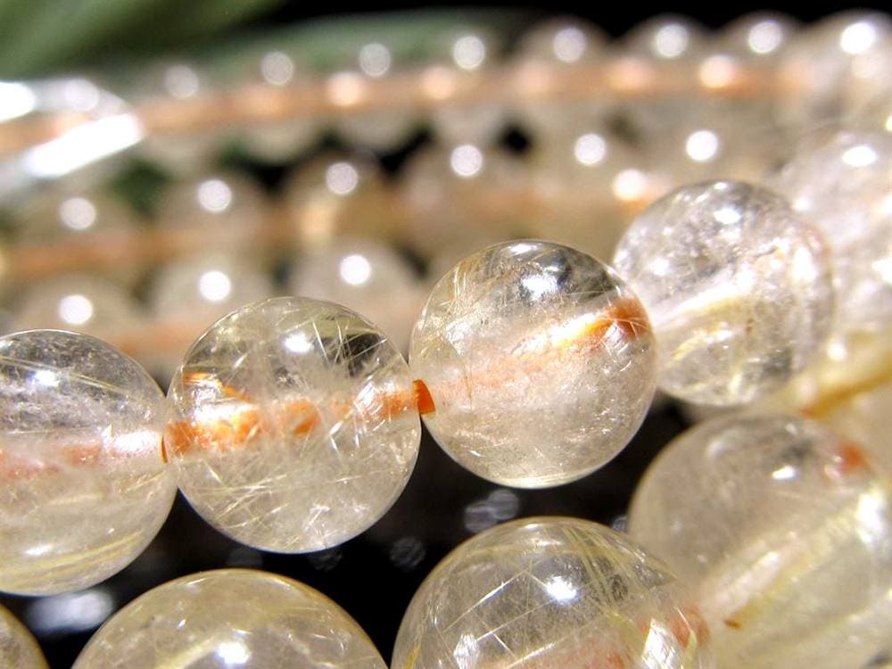 ルチルクォーツ ブレスレット ゴールド 金針水晶 金紅石