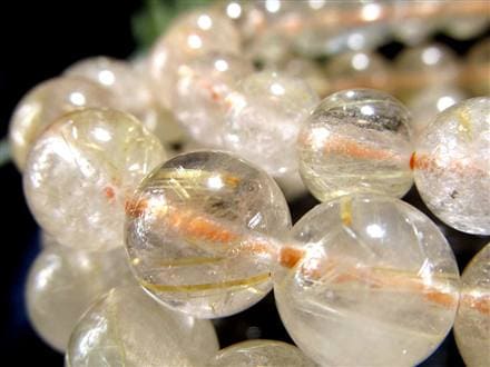 ルチルクォーツ ブレスレット ゴールド 金針水晶 金紅石