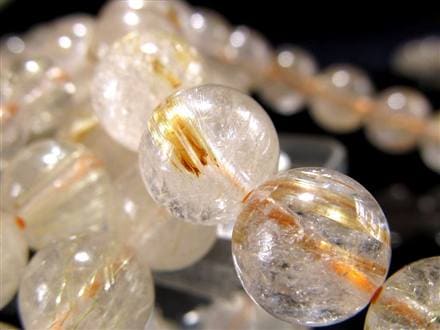ルチルクォーツ ブレスレット ゴールド 金針水晶 金紅石