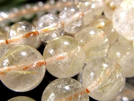 ルチルクォーツ ブレスレット ゴールド 金針水晶 金紅石