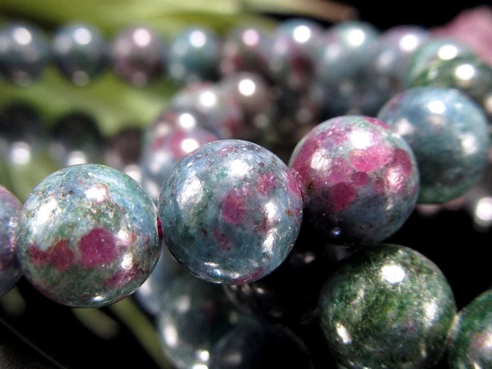 ルビーインフックサイト ブレスレット ゾイサイト マイカ 天然石