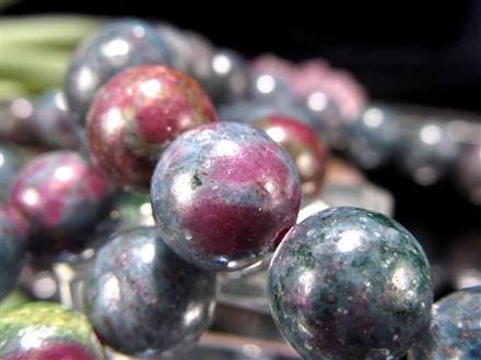 ルビーインフックサイト ブレスレット ゾイサイト マイカ 天然石