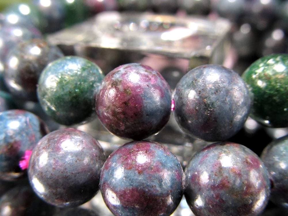 ルビーインフックサイト ブレスレット ゾイサイト マイカ 天然石