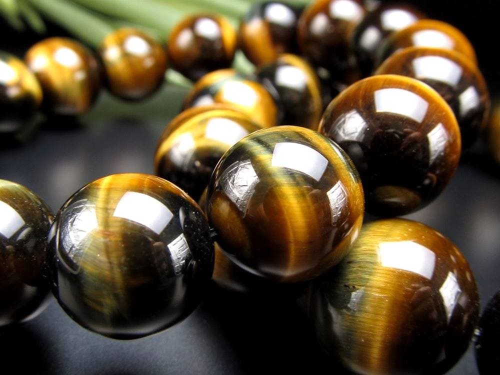 ツートンタイガーアイ 虎目石 ブレスレット ゴールデンタイガーアイ ブルータイガーアイ