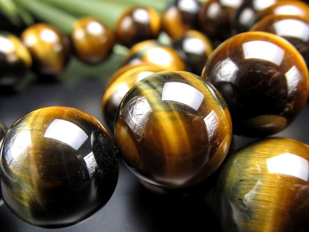 ツートンタイガーアイ 虎目石 ブレスレット ゴールデンタイガーアイ ブルータイガーアイ