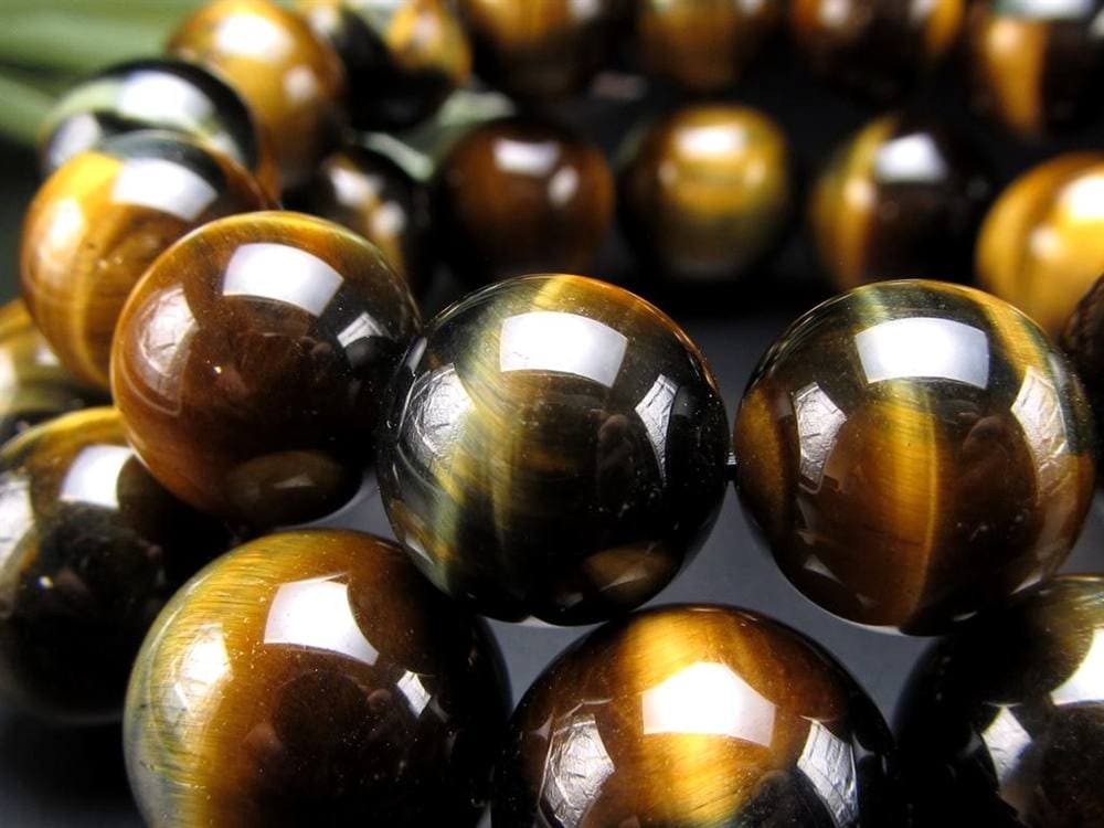 ツートンタイガーアイ 虎目石 ブレスレット ゴールデンタイガーアイ ブルータイガーアイ