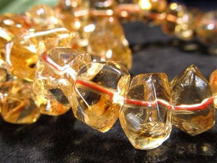 シトリン 黄水晶 ランダムカット ブレスレット 11月誕生石