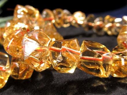 シトリン 黄水晶 ランダムカット ブレスレット 11月誕生石
