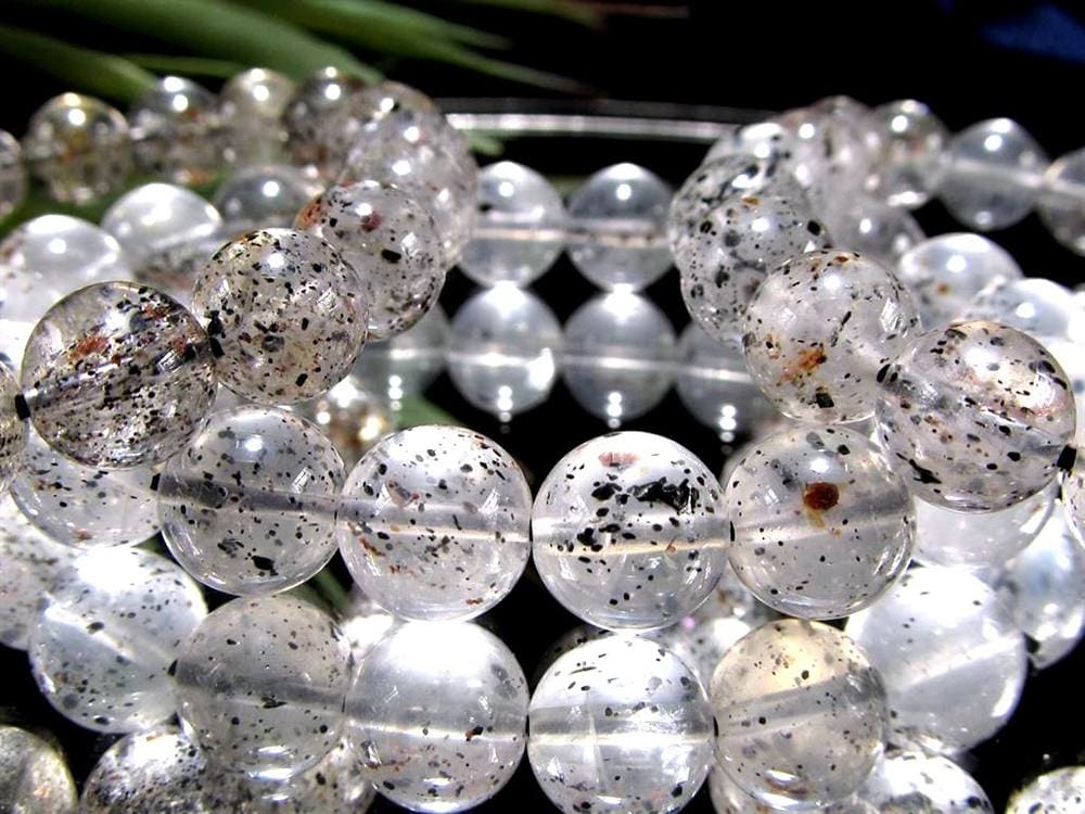 黒雲母 ガーネットインクォーツ バイオタイトインクォーツ ガーネット ブレスレット