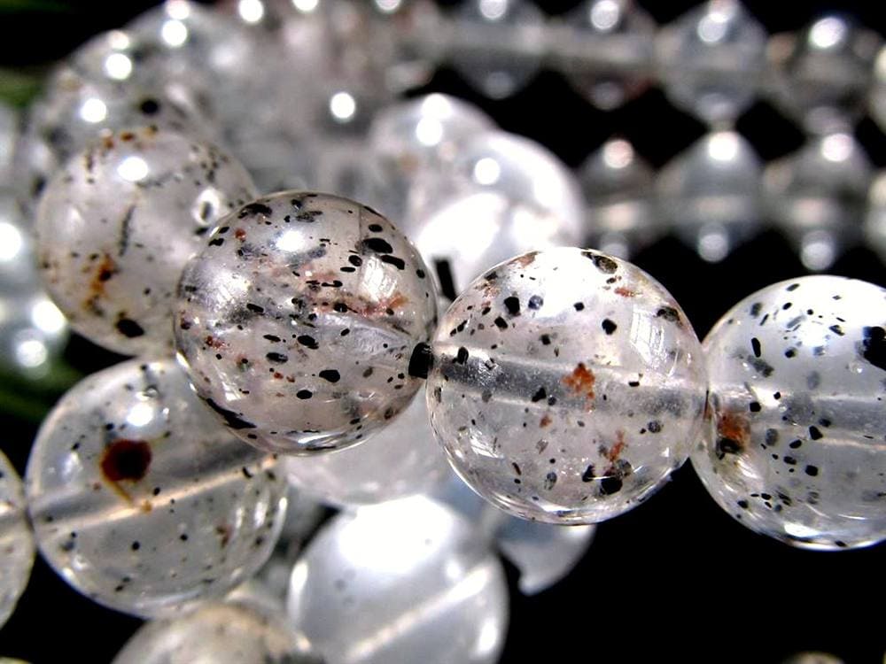 黒雲母 ガーネットインクォーツ バイオタイトインクォーツ ガーネット ブレスレット