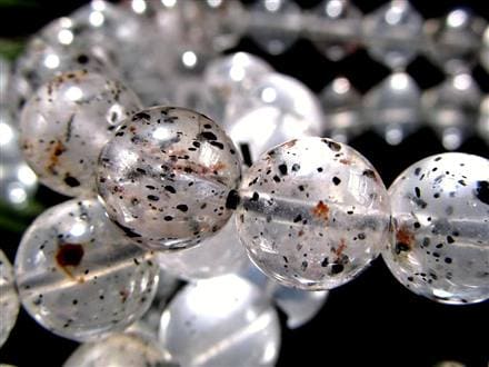 黒雲母 ガーネットインクォーツ バイオタイトインクォーツ ガーネット ブレスレット