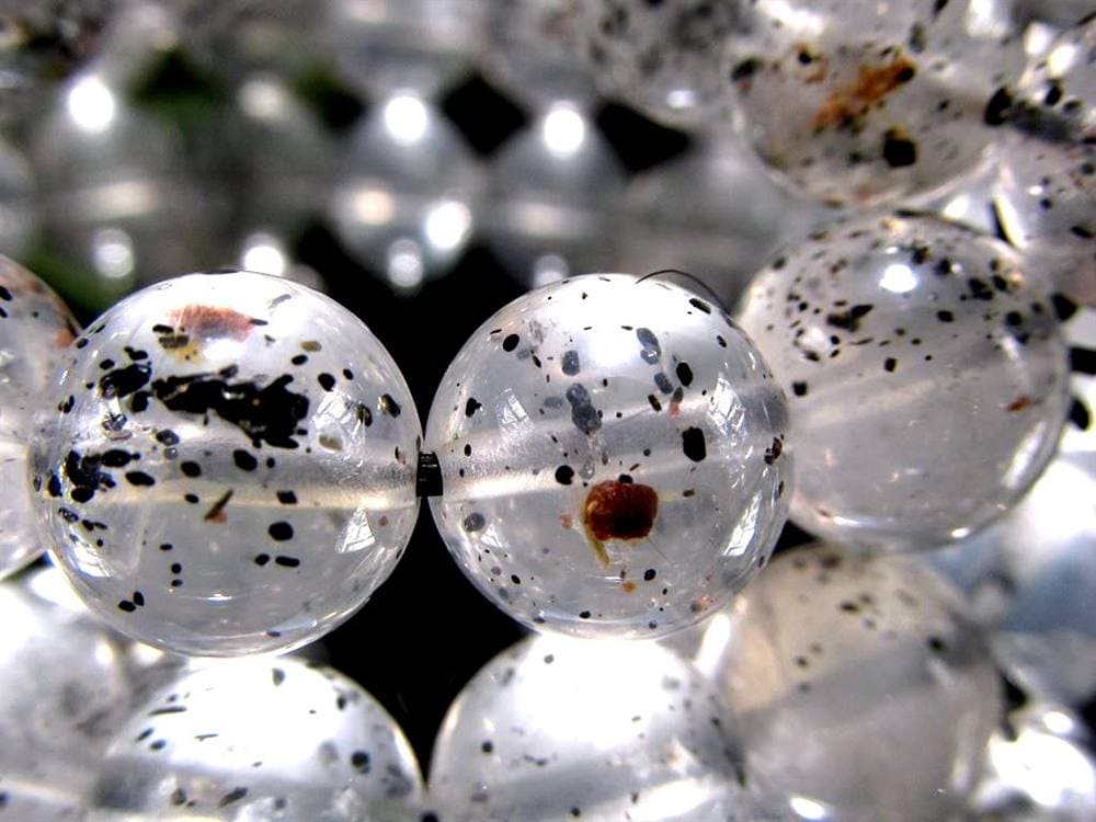 黒雲母 ガーネットインクォーツ バイオタイトインクォーツ ガーネット ブレスレット