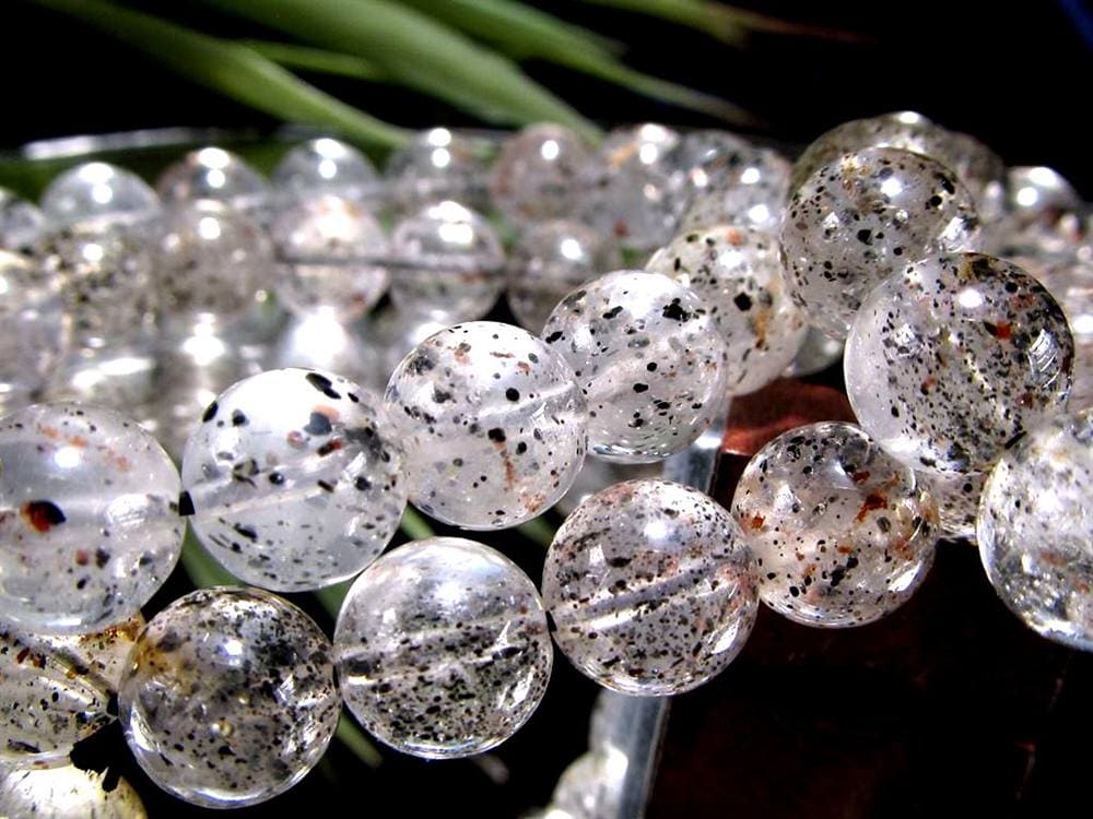 黒雲母 ガーネットインクォーツ バイオタイトインクォーツ ガーネット ブレスレット