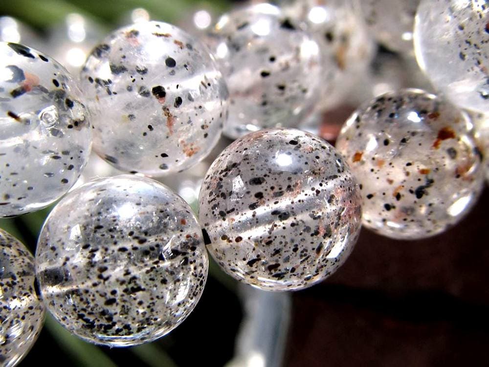 黒雲母 ガーネットインクォーツ バイオタイトインクォーツ ガーネット ブレスレット