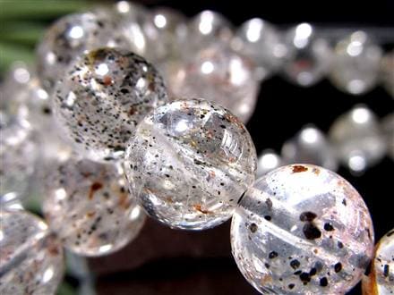 黒雲母 ガーネットインクォーツ バイオタイトインクォーツ ガーネット ブレスレット