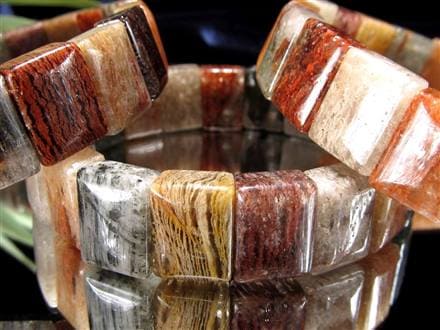 ガーデンクォーツ バングルブレスレット 庭園水晶 パワーストーン 天然石