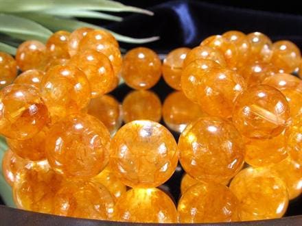 ゴールデンライモナイトインクォーツ 褐鉄鉱入り水晶 ブレスレット マダガスカル産 ライモナイトインクォーツ