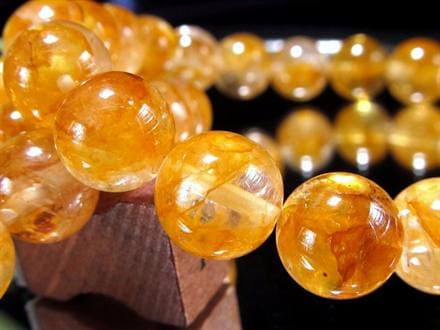 ゴールデンライモナイトインクォーツ 褐鉄鉱入り水晶 ブレスレット マダガスカル産 ライモナイトインクォーツ
