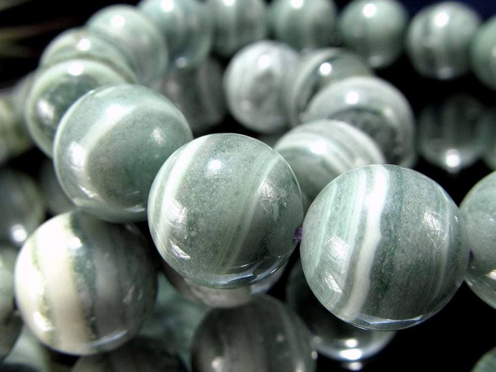 アゲート グリーンレース ブレスレット 瑪瑙 天然石 パワーストーン