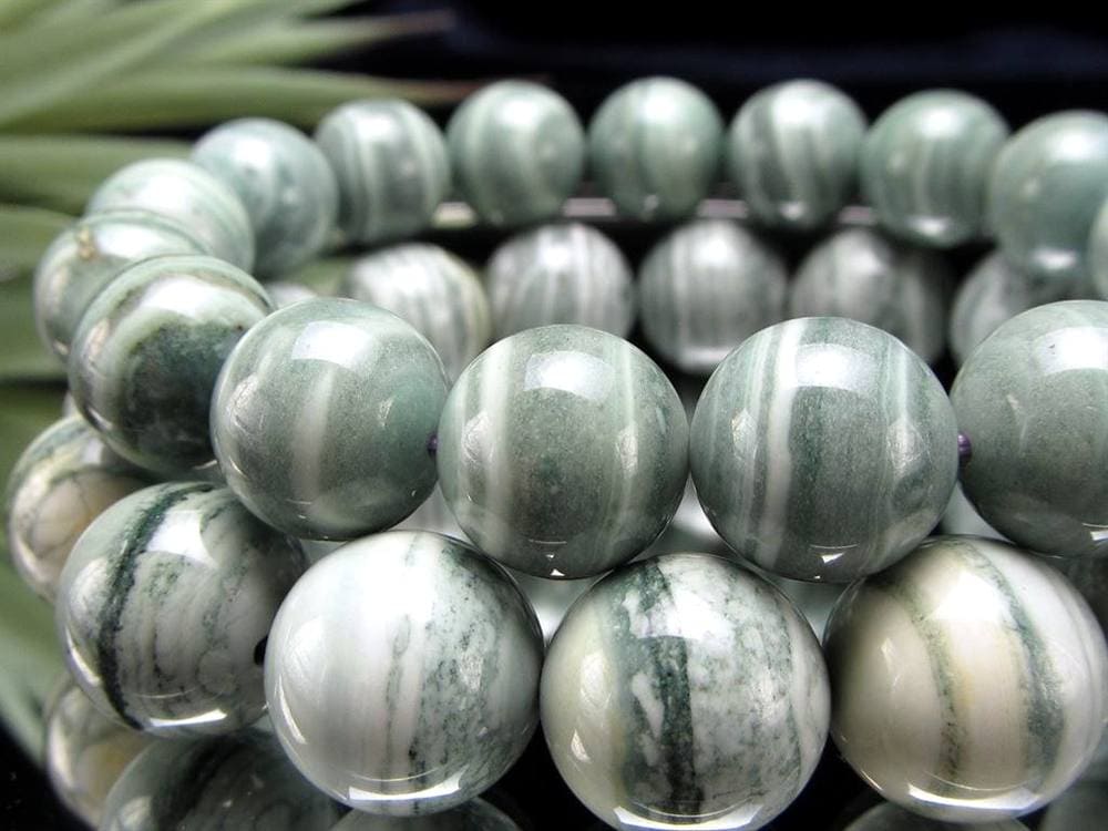 アゲート グリーンレース ブレスレット 瑪瑙 天然石 パワーストーン