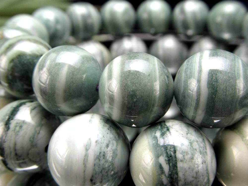 アゲート グリーンレース ブレスレット 瑪瑙 天然石 パワーストーン