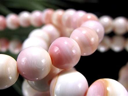 ピーチシェル クイーンコンクシェル ブレスレット コンクパール ピンクガイ