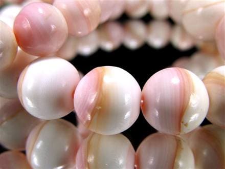 ピーチシェル クイーンコンクシェル ブレスレット コンクパール ピンクガイ