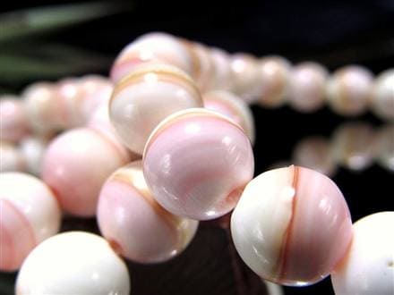 ピーチシェル クイーンコンクシェル ブレスレット コンクパール ピンクガイ