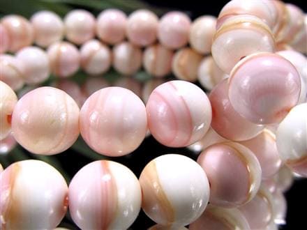 ピーチシェル クイーンコンクシェル ブレスレット コンクパール ピンクガイ