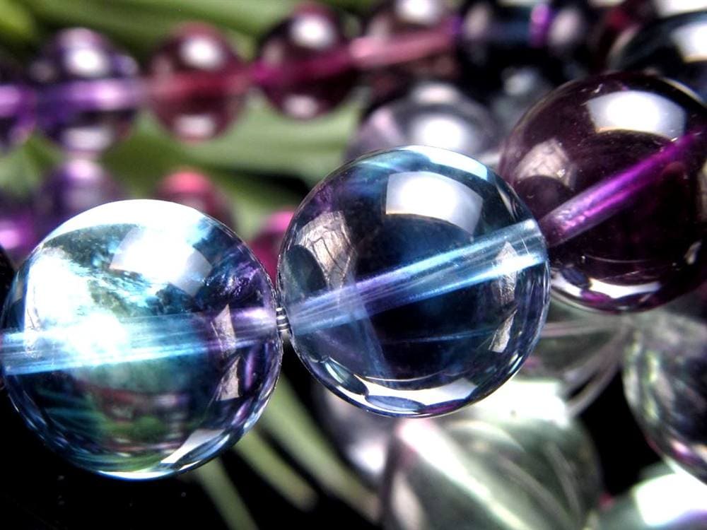 フローライト ブレスレット マルチカラーフローライト ファントムフローライト 蛍石