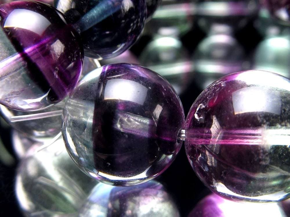 フローライト ブレスレット マルチカラーフローライト ファントムフローライト 蛍石