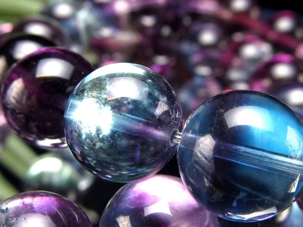 フローライト ブレスレット マルチカラーフローライト ファントムフローライト 蛍石