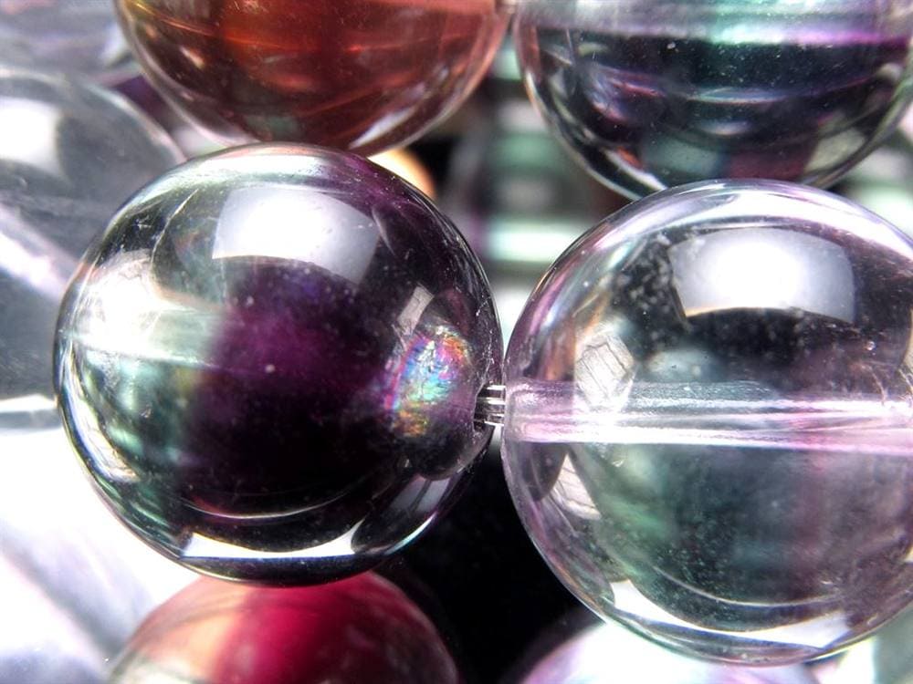 フローライト ブレスレット マルチカラーフローライト ファントムフローライト 蛍石