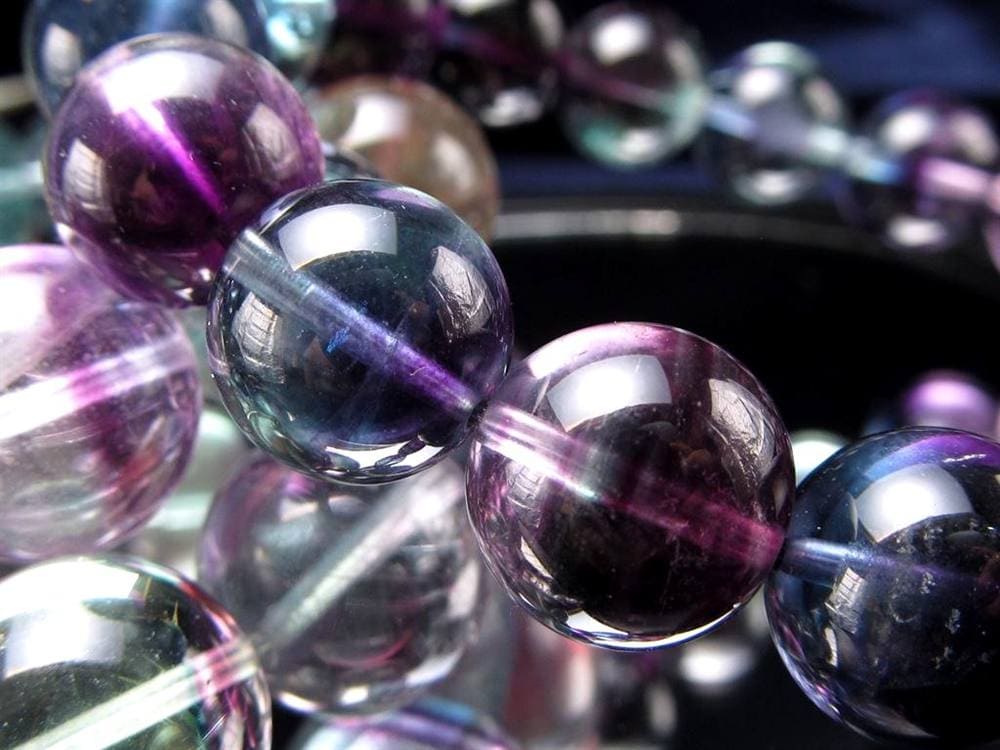 フローライト ブレスレット マルチカラーフローライト ファントムフローライト 蛍石