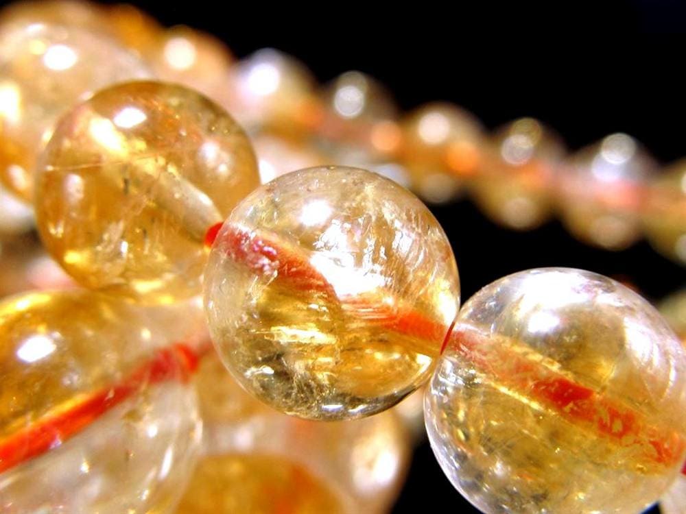 シトリン ファントム 幻影黄水晶 ブレスレット ブラジル産