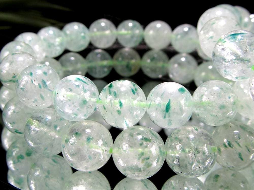 グリーンマイカ フックサイトインクォーツ グリーンモスコバイト 雲母 ブレスレット