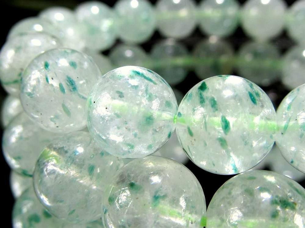 グリーンマイカ フックサイトインクォーツ グリーンモスコバイト 雲母 ブレスレット