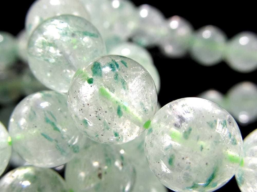 グリーンマイカ フックサイトインクォーツ グリーンモスコバイト 雲母 ブレスレット