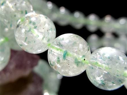 グリーンマイカ フックサイトインクォーツ グリーンモスコバイト 雲母 ブレスレット