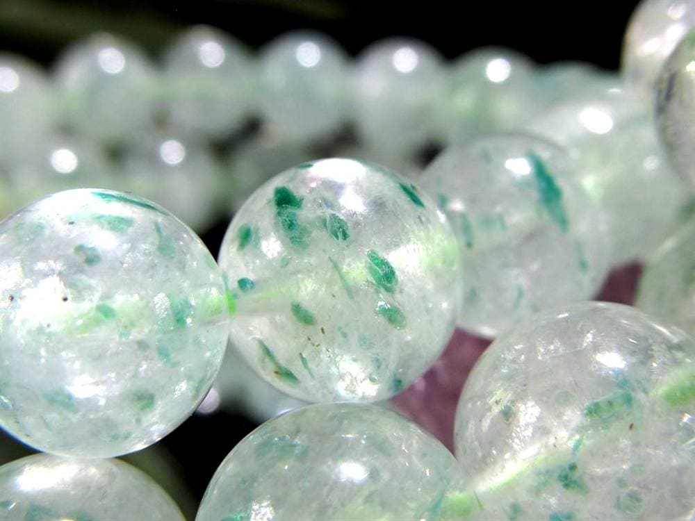 グリーンマイカ フックサイトインクォーツ グリーンモスコバイト 雲母 ブレスレット