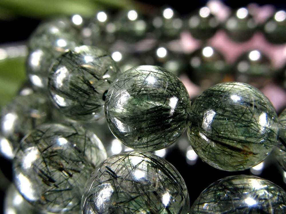 グリーンルチルクォーツ ブレスレット ルチル 天然石 パワーストーン